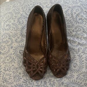 Aldo Shimmering Brown Women's Heels